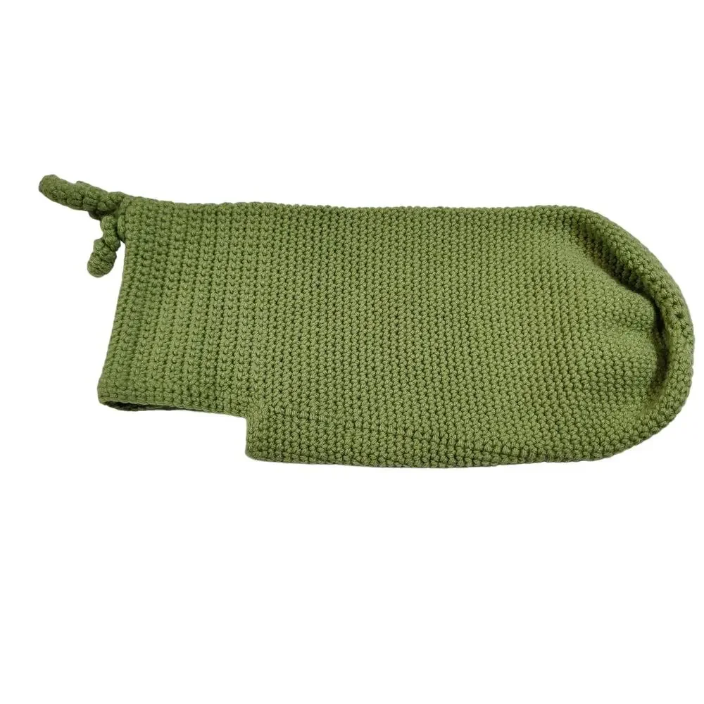 Handmade Newborn Baby Photoshoot Prop Green Knit Peapod